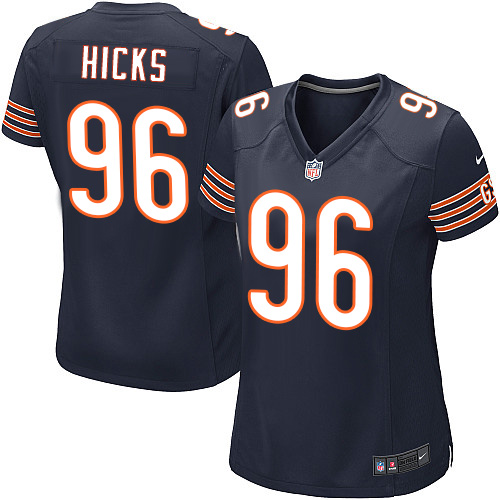 Women's Game Akiem Hicks Nike Jersey Navy Blue Home - #96 NFL Chicago Bears